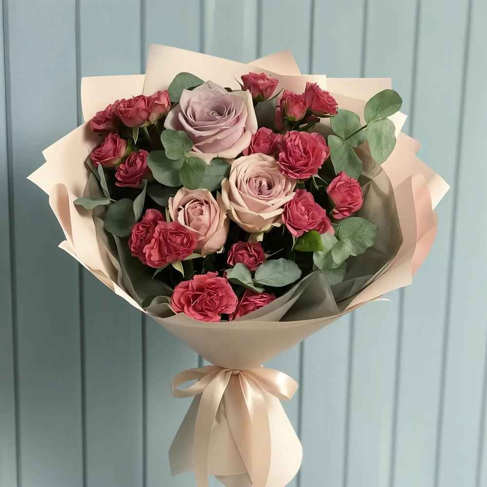 Букет цветов из: Гвоздики и Розы в Алексеевском Ставропольского края