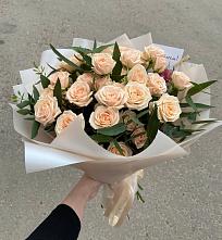 Букет Кремовые розы Латте в Алексеевском Ставропольского края