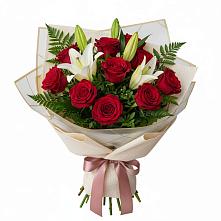 Букет цветов из:  Лилии и Розы в Алексеевском Ставропольского края