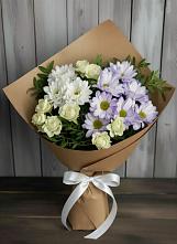 Букет цветов из:  Хризантемы и Розы в Алексеевском Ставропольского края