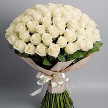 Букет 101 беля роза Белоснежка в Алексеевском Ставропольского края