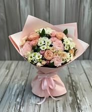 Букет цветов из:  Гвоздики, Розы и Хризантемы в Алексеевском Ставропольского края