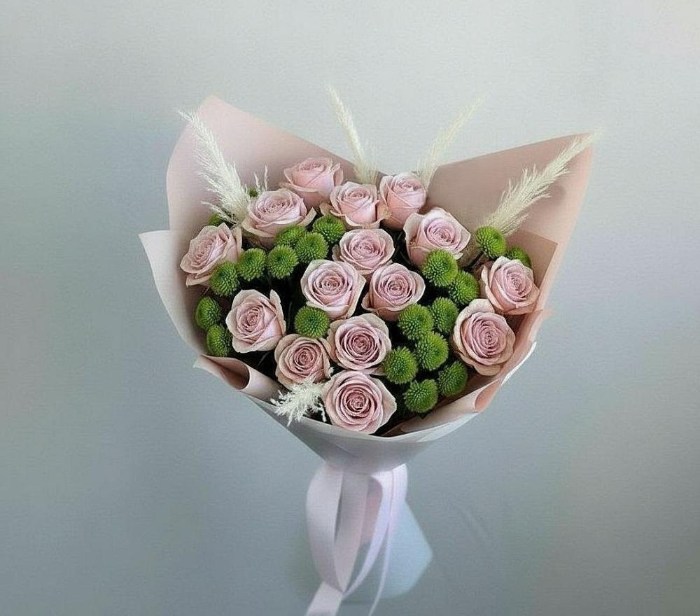 Букет цветов из: Розы и Хризантемы в Алексеевском Ставропольского края