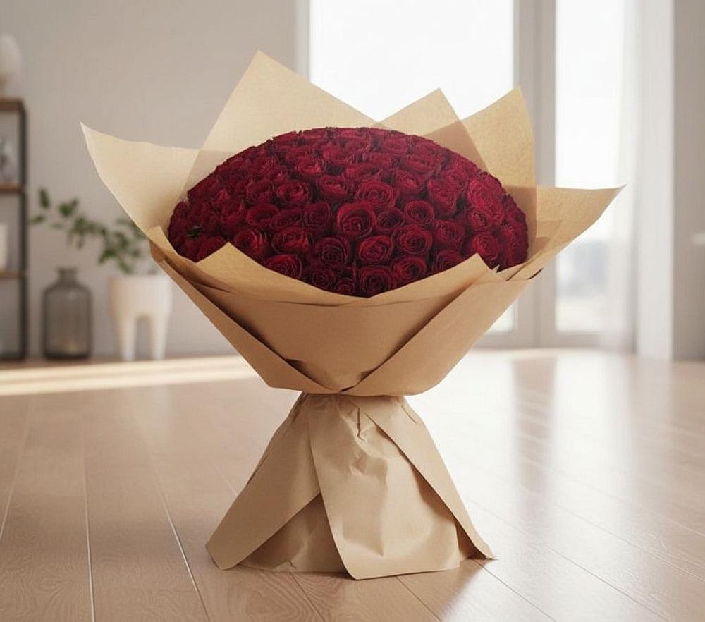 Букет 101 Красная роза в Алексеевском Ставропольского края