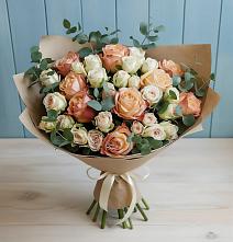Букет цветов из:  Альстромерии и Розы #REPLACE_PRED# Алексеевском Ставропольского края